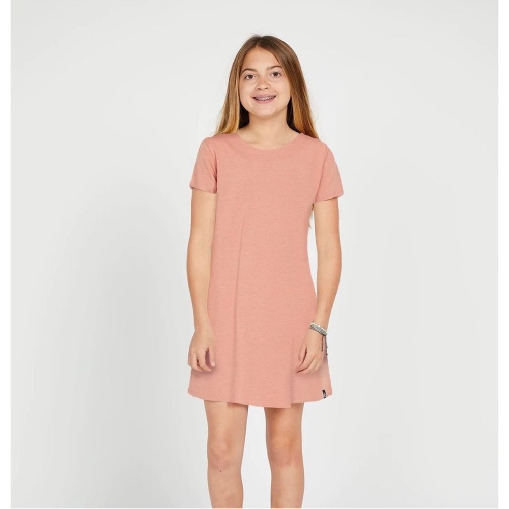Volcom Girls High Wired Dress - Light Mauve NWT Sz Small